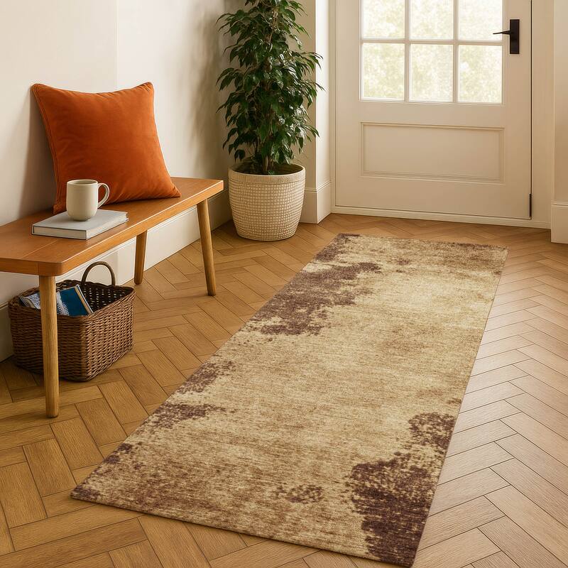 Premium Washable Super Soft Mayfield Rug - Mocha - 2'3" x 7'6"