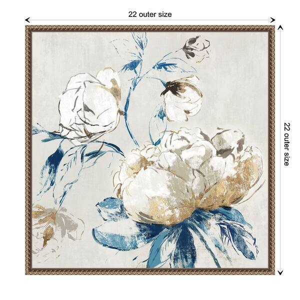 Gold Rosa II by Asia Jensen Framed Canvas Wall Art Print - Bed Bath ...