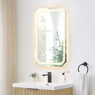 Luma Octogan Frameless Modern LED Bathroom Vanity Mirror