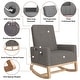 preview thumbnail 30 of 34, VECELO Upholstered Rocking Chair Padded Seat with Pocket and USB Port, Rocking Chair Nursery Rocker