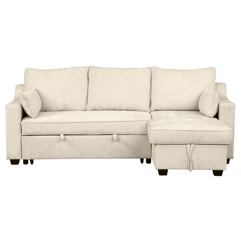 MERAX L-Shaped Couch Convertible Sofa Bed with Storage Chaise