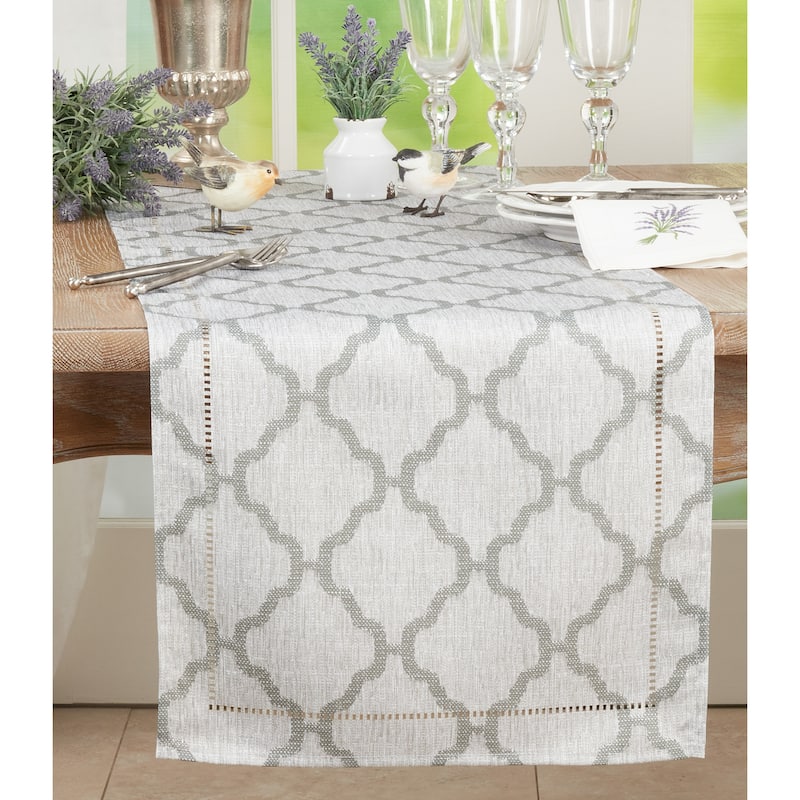 Runner With Laser-Cut Hemstitch Design