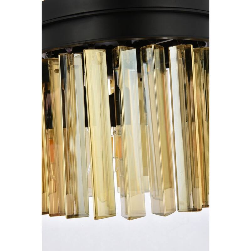 Royce Edge 3-Light Matte Black Flush Mount