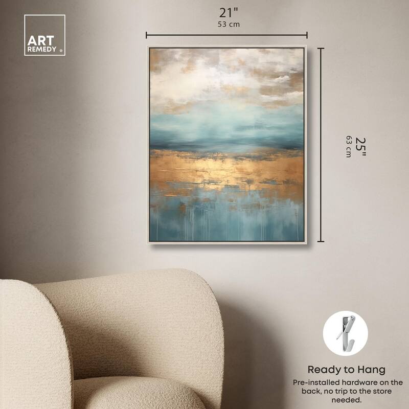 Cloudscape in Gold III Canvas by Art Remedy