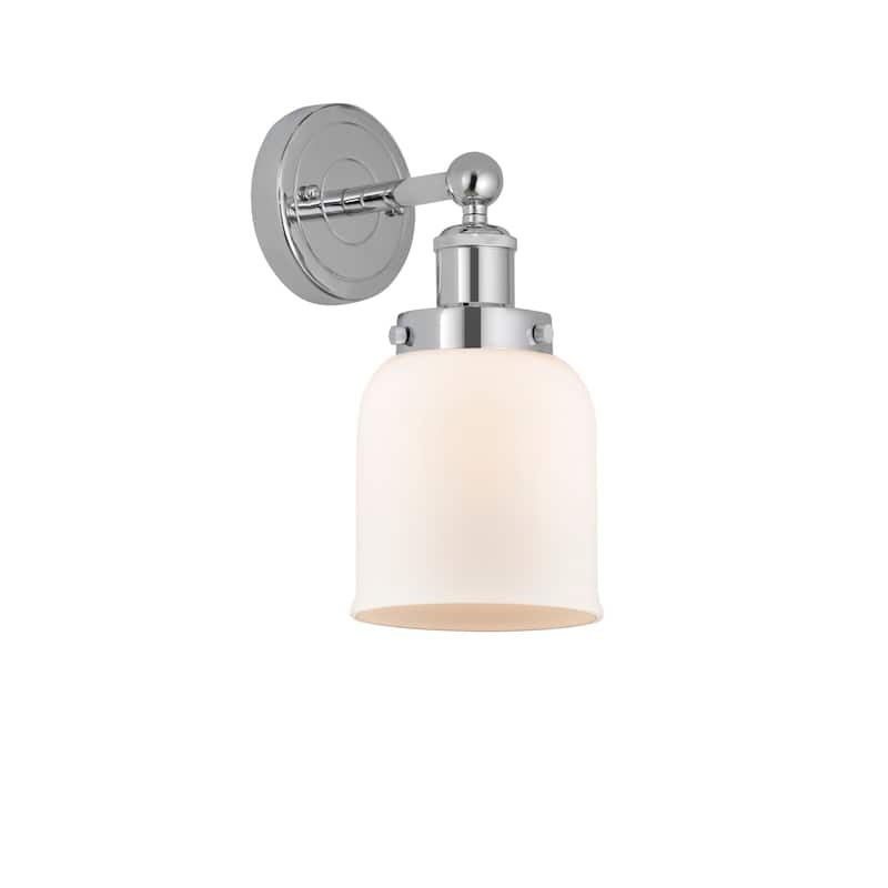 Innovations Lighting 616-1W-10-7 Bell Sconce Bell 10" Tall Wall Sconce - Polished Chrome / Matte White