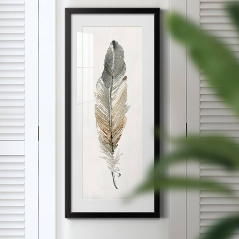 Neutral Feather I-Premium Gallery Framed Print