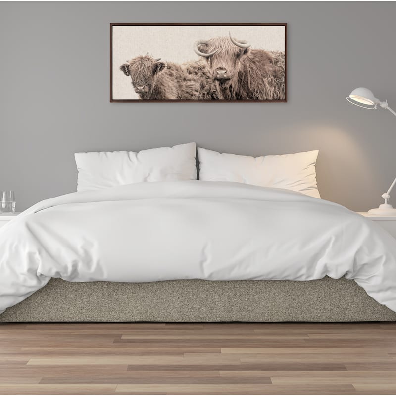 Kate and Laurel Sylvie Two Cow BFF Canvas by Creative Bunch Studio