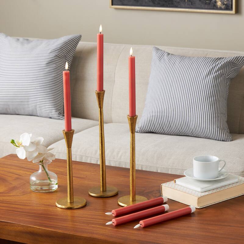 Wax Flameless Candle with Remote Control - Set of 6 Red, Black, White, Yellow, Blue or Pink - Roche River Decor