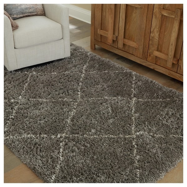 slide 2 of 8, Signature Design by Ashley Wrenlow Gray/Beige Rug 66" W x 88" D x 1.8" H