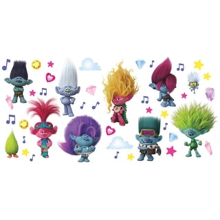 Trolls 3 Band Together with Glitter Wall Decals by RoomMates