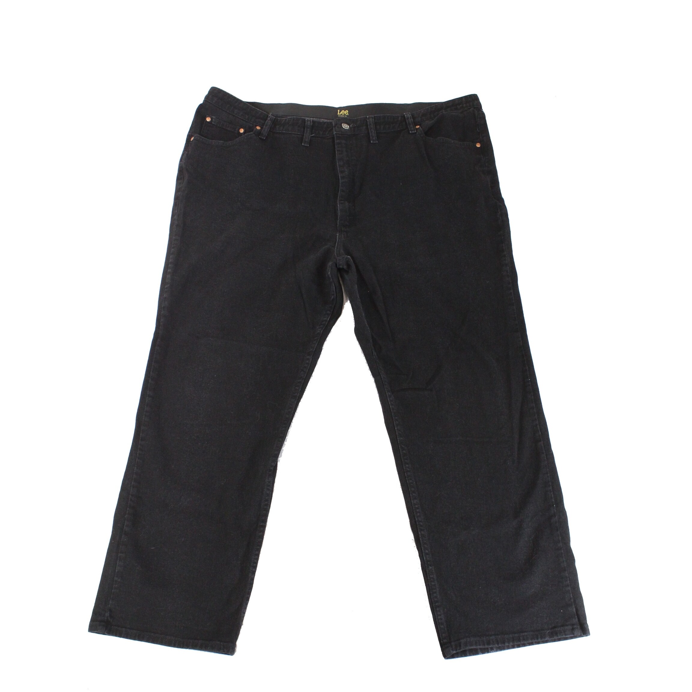 Shop Lee Mens Jeans Black Size 52x32 Classic Straight Leg Stretch