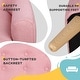 preview thumbnail 5 of 3, D&N 2-Seat Kids Sofa Linen Fabric and Wooden Frame Sofa for Kids and Toddlers Ages 3-7, 11" High Seat, Pink