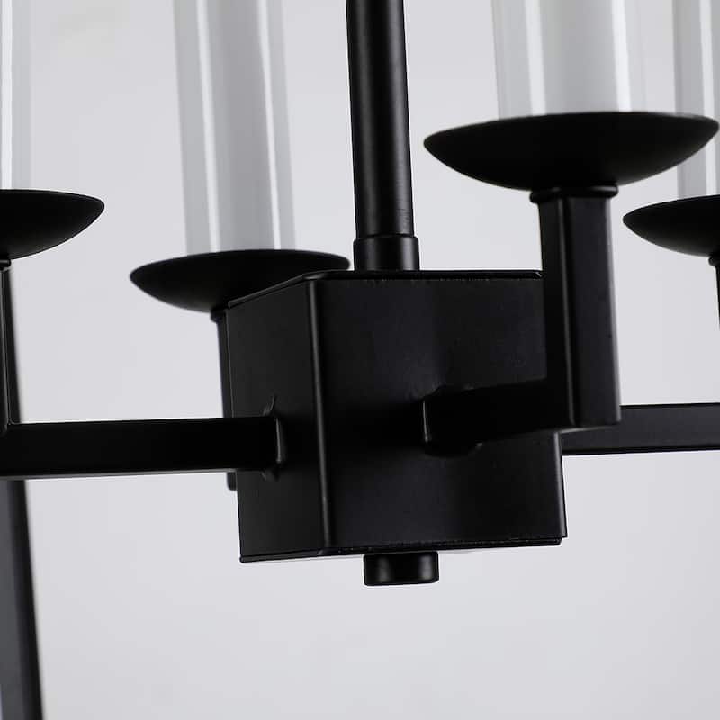 Grand 6-Light Open Frame Cage Lantern Chandelier