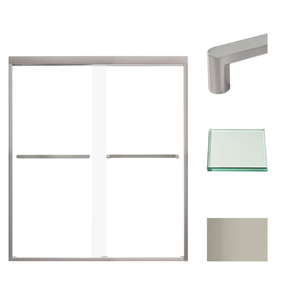 Transolid FBPT606608C-R 66" High x 59" Wide Bypass Frameless Shower