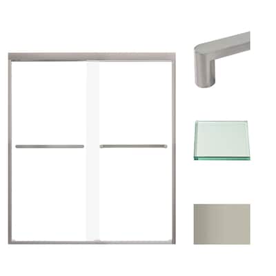 Transolid FBPT607008C-R 70" High x 59" Wide Bypass Frameless Shower