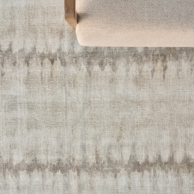EXQUISITE RUGS Chroma Hand-loomed Wool/Bamboo Silk Beige/Brown Area Rug.