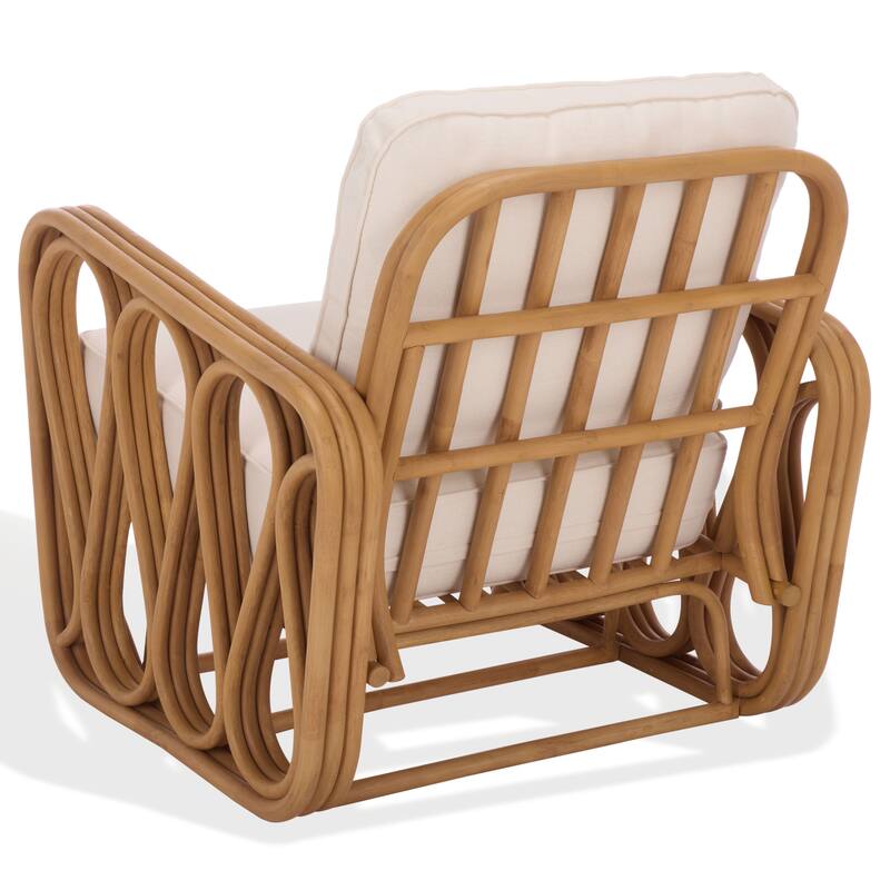 SAFAVIEH Couture Malina Rattan Pole Accent Chair - 30"W x 32"D x 30"H
