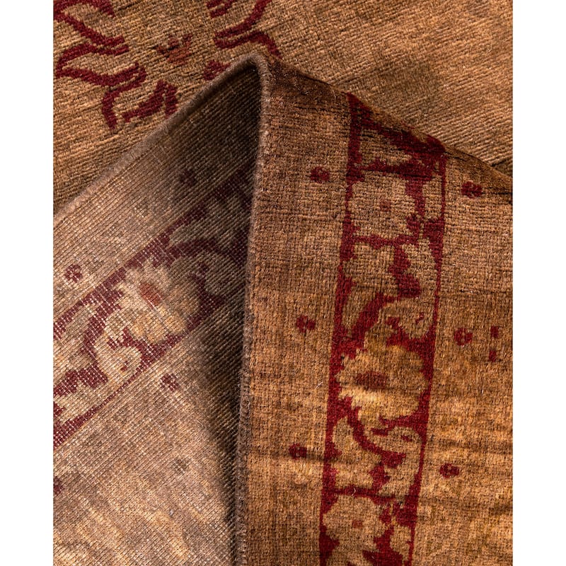 Overdyed One-of-a-Kind Hand-Knotted Runner Rug - Brown - 2' 6" x 12' 2"