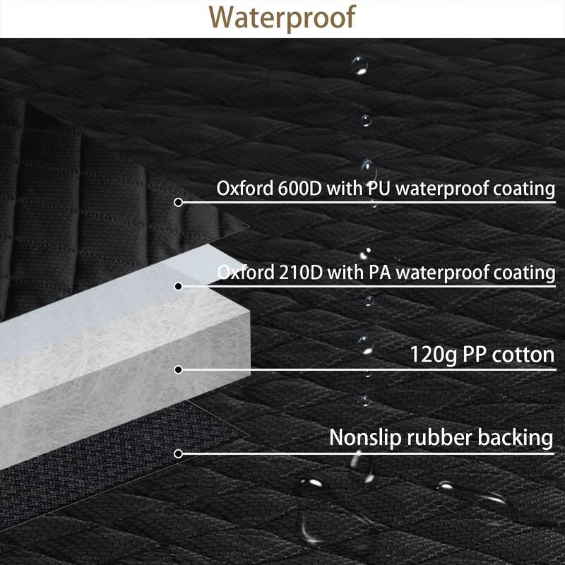 Dog Car Seat Cover for Pets, Waterproof Back Seat Cover Hammock, Heavy Duty Scratch Proof Nonslip Durable Covers