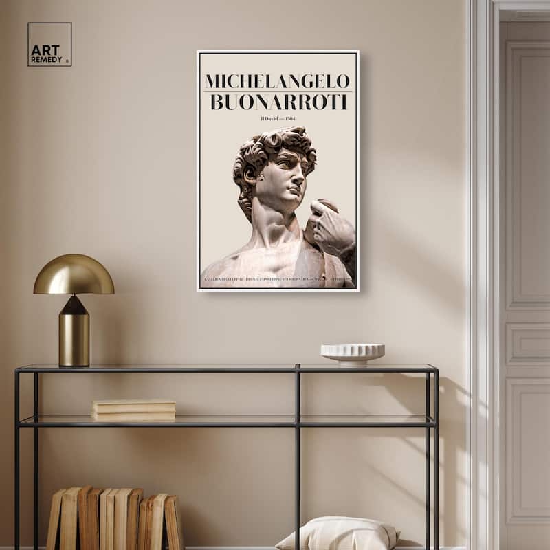 Gaze of Michelangelo's David Canvas by Art Remedy