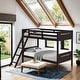 preview thumbnail 1 of 34, Luxury Twin-over-Twin Bunk Bed with Angled Ladder, White