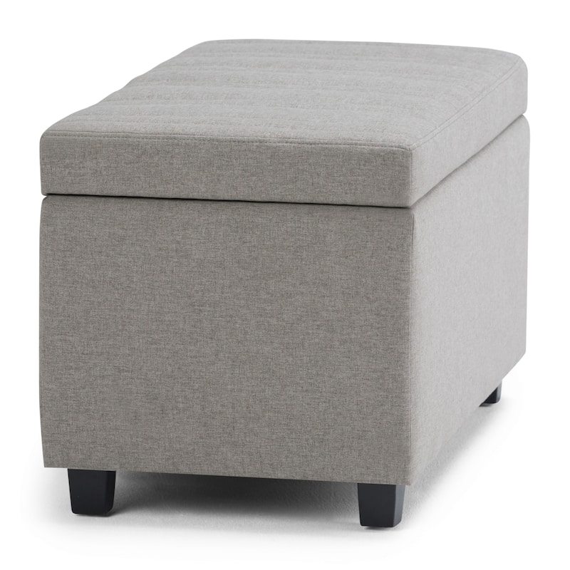 WYNDENHALL Callum 34 inch Wide Contemporary Rectangle Storage Ottoman