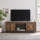 preview thumbnail 25 of 39, Middlebrook Wind Gap 70-inch Groove Door TV Console Rustic Oak