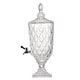 preview thumbnail 4 of 5, A&B Home Clear and Polished Silver 19-inch Diamond Pattern Lidded Drink Dispenser