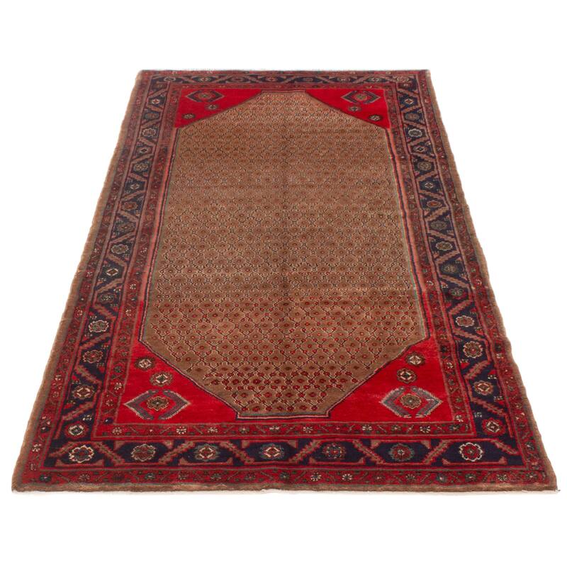 ECARPETGALLERY Hand-knotted Andelz Brown Wool Rug - 4'11 x 9'5