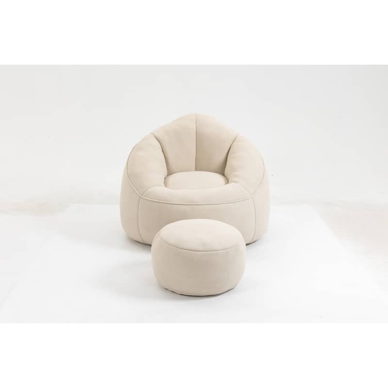 Bean Bag Sofa Chair With Footrest