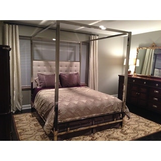 Poster Bed Canopy solivita queen-size canopy chrome metal poster bedinspire q Poster Bed Canopy solivita queen-size canopy chrome metal poster bedinspire q