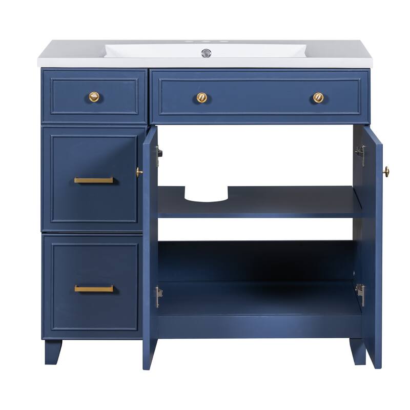 MDF Bathroom Vanity with Resin Sink