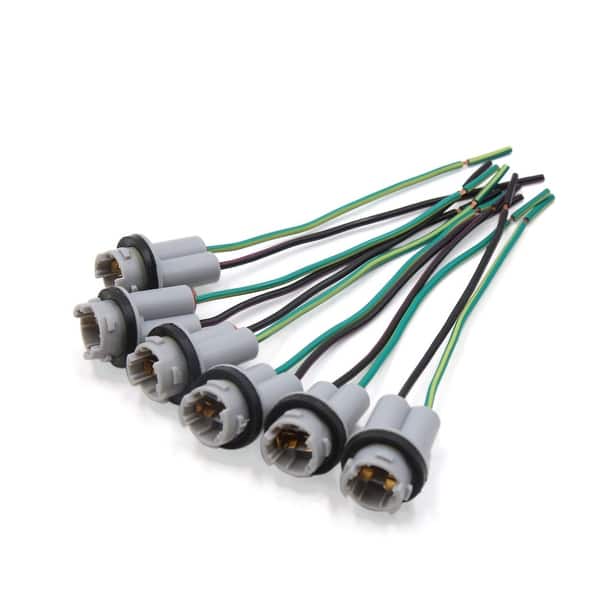 Shop 6pcs Plastic Car T15 Light Lamp Bulb Extension Wiring Harness