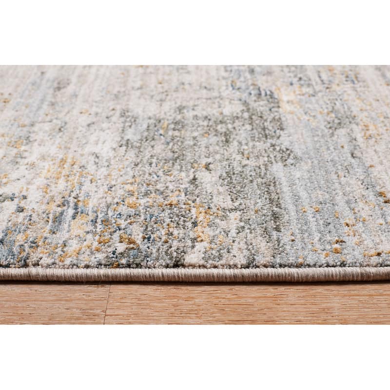 Terra by Obeetee Impressions Abstract Blue Rug