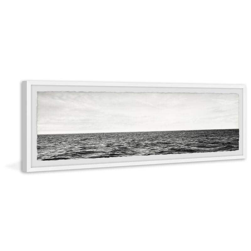 Coastal Wall Art Print - Black White Ocean Photography - Framed Home Decor