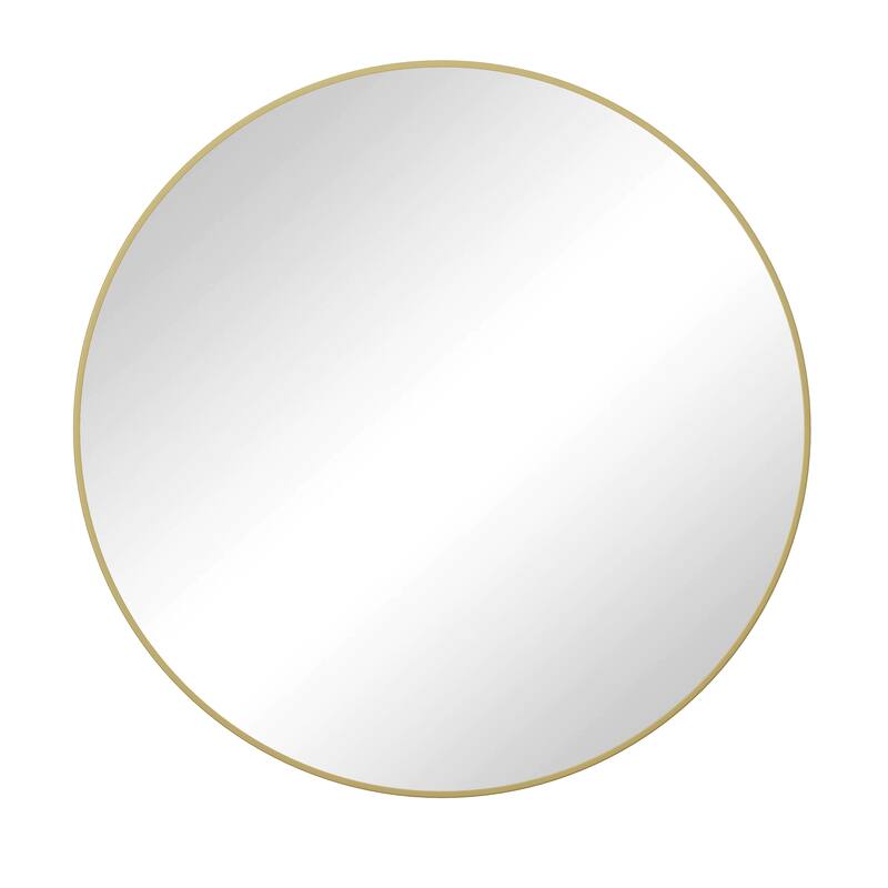 Circular Wall Decor Mirror with Metal Framed