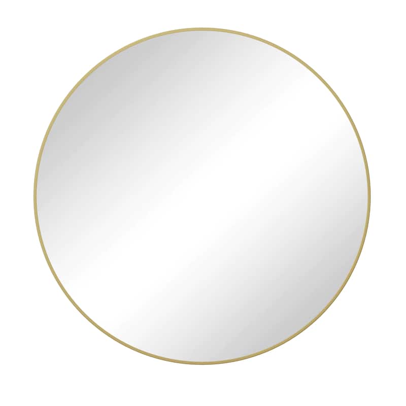 Wall Mirror 39 Inch Circular Mirror Metal Framed Mirror Round Vanity Mirror Dressing Mirror, for Bathroom, Living Room