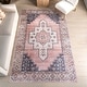 preview thumbnail 1 of 14, Nuloom Pavani SplashGuard Vintage Bordered Machine Washable Area Rug 2'6" x 8' Runner - Blush - Runner