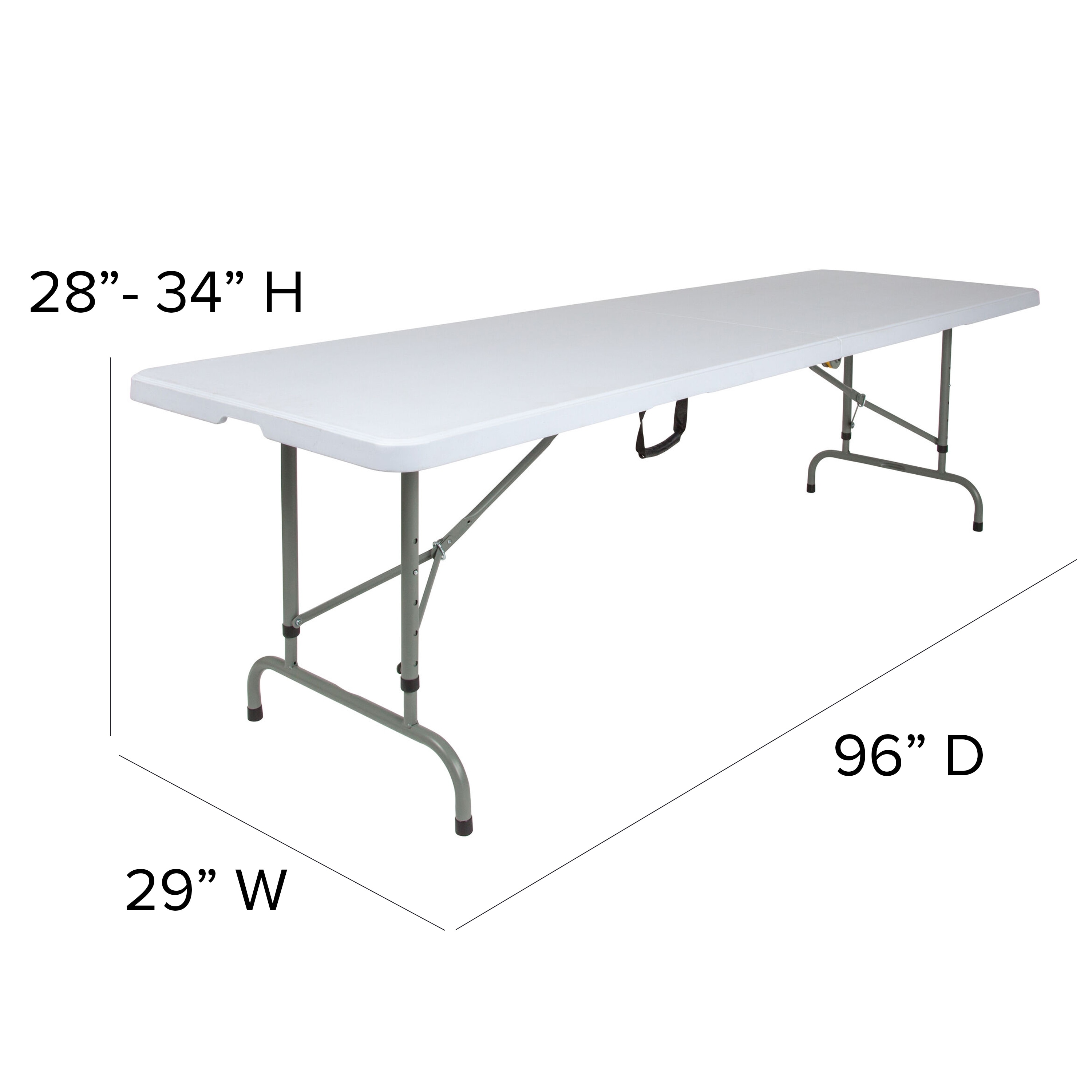 Flash Furniture Granite Plastic Folding Training Table White