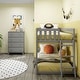 preview thumbnail 15 of 39, Max and Lily Twin over Twin Low Bunk Bed with Ladder on End