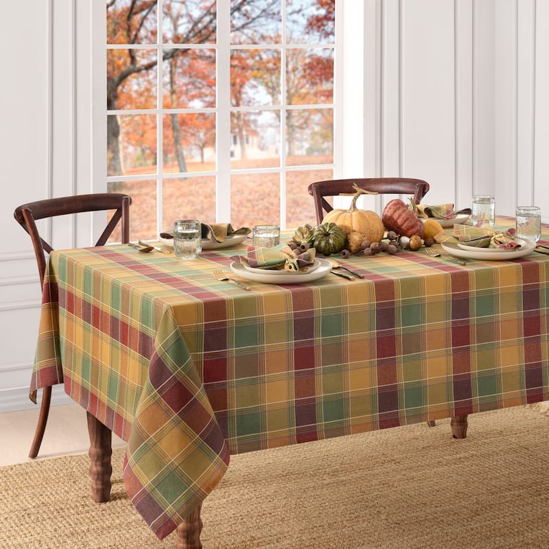 Autumn Acres Plaid Tablecloth - 60x102