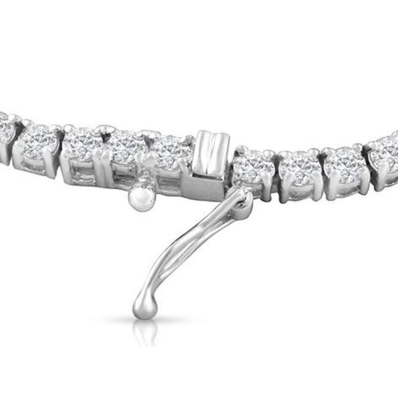 40 Ct TW Diamond Tennis Necklace White Gold 16"