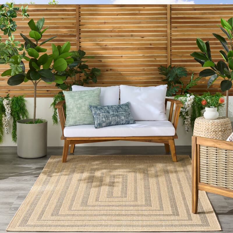 Nourison Tulum Indoor/Outdoor Geometric Area Rug