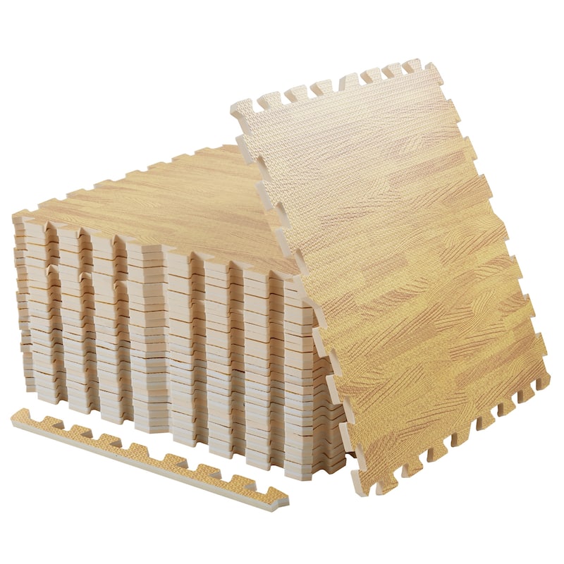 12 Tiles Gym Foam Puzzle Floor Tiles 24x24" Interlocking Floor Mats 48sq.ft