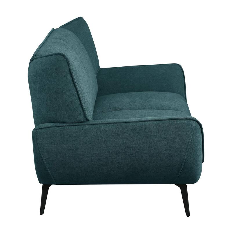 Logan Teal Blue 3-piece Sofa Set with Metal Leg