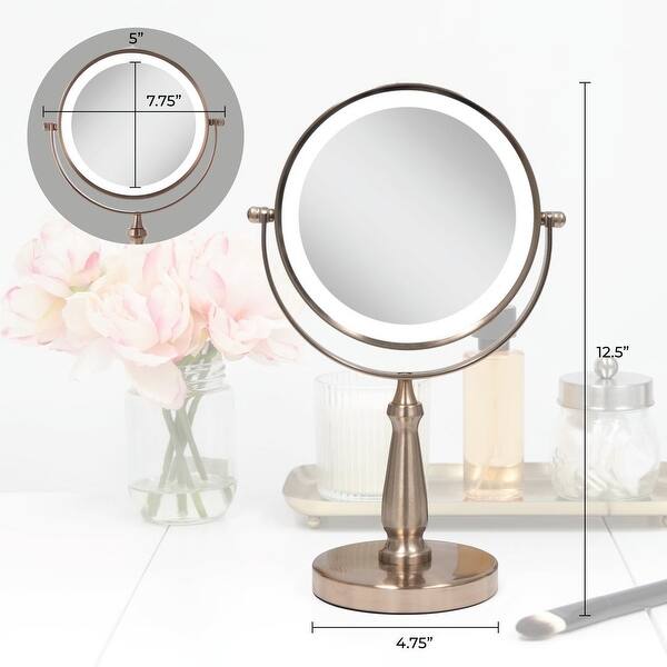 Zadro LED Lighted Makeup Mirrors with Magnifications & Swiveling Heads