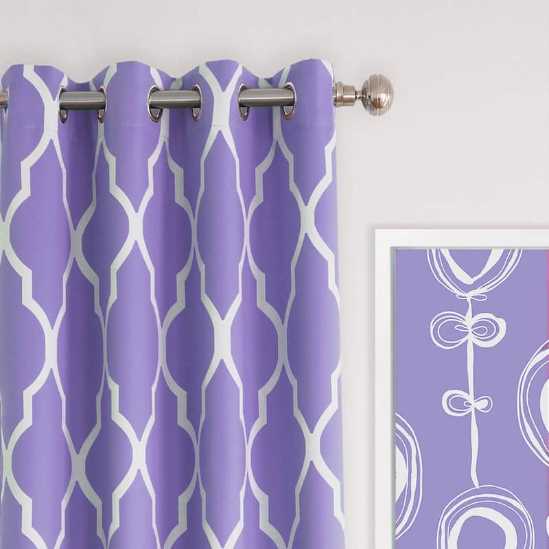 Elrene Emery Blackout Room Darkening Grommet Linen Curtain Panel
