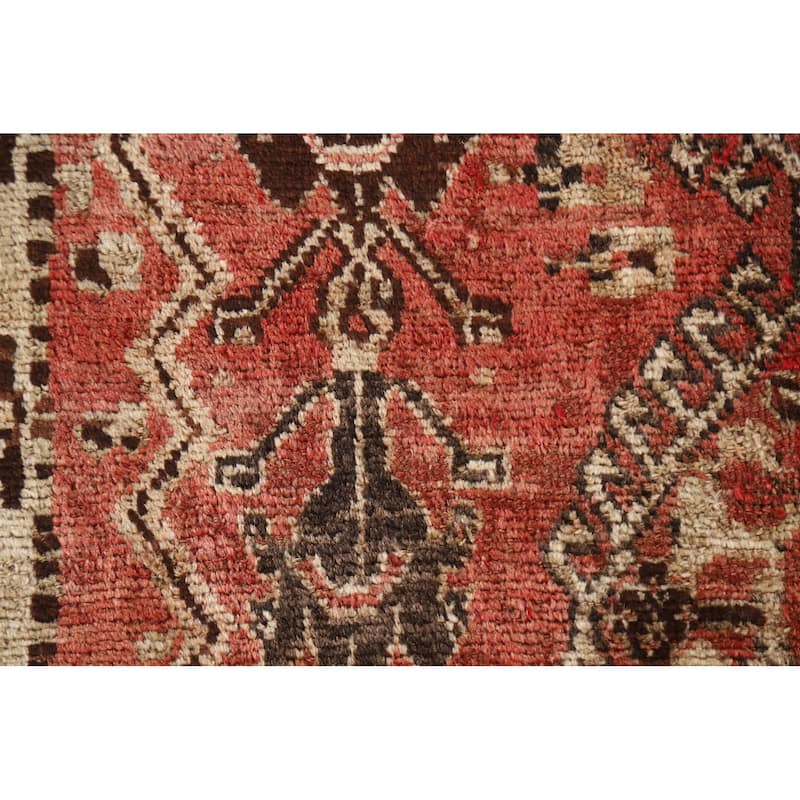 Qashqai Persian Antique Area Rug Handmade Wool Carpet - 4'0"x 7'0"