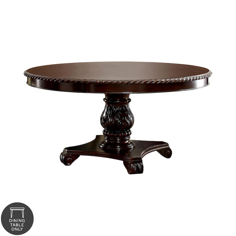 Furniture of America Kova Cherry Finish 60-inch Wood Round Dining Table