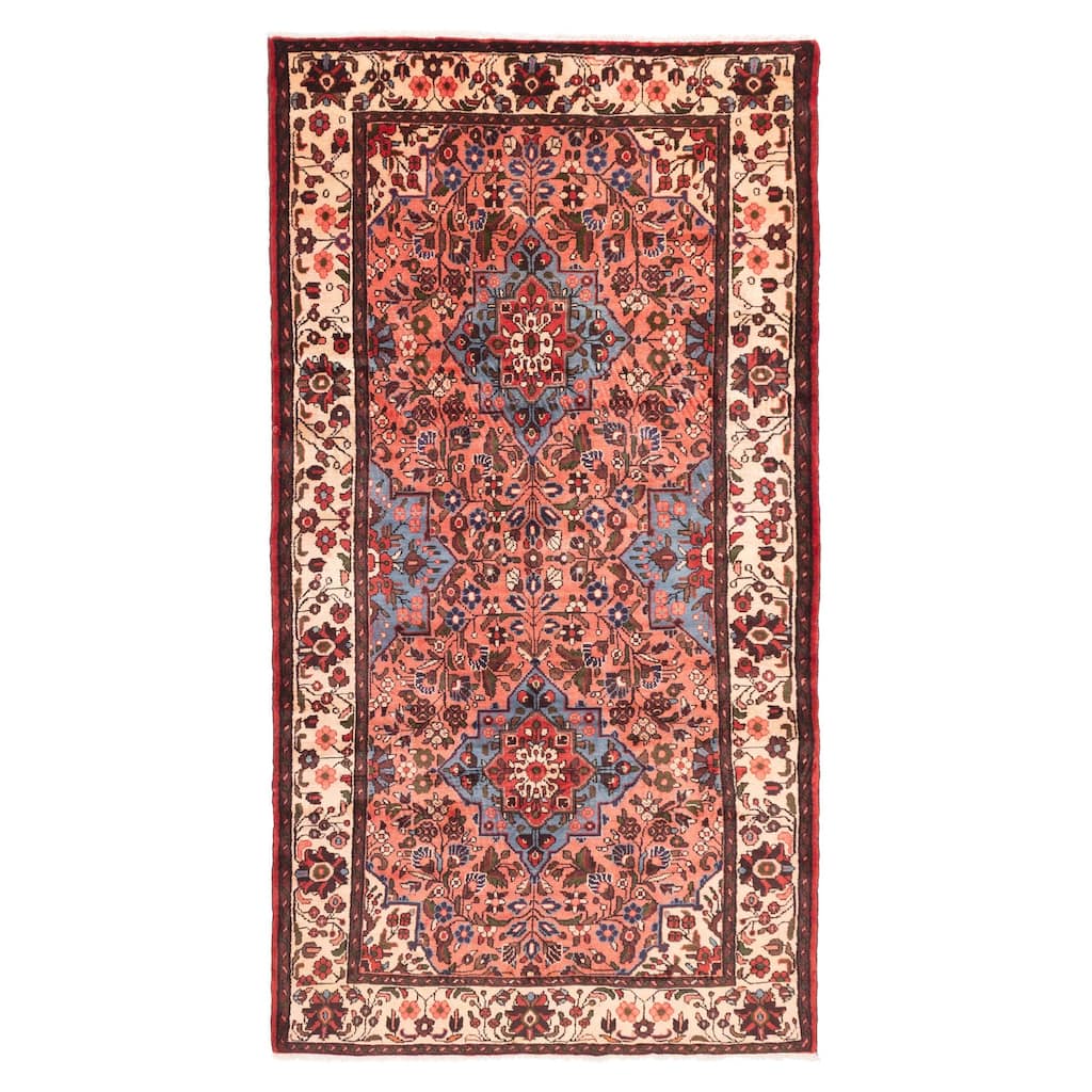 ECARPETGALLERY Hand-knotted Anadol Coral, Light Red Wool Rug - 4'2 x 7'10